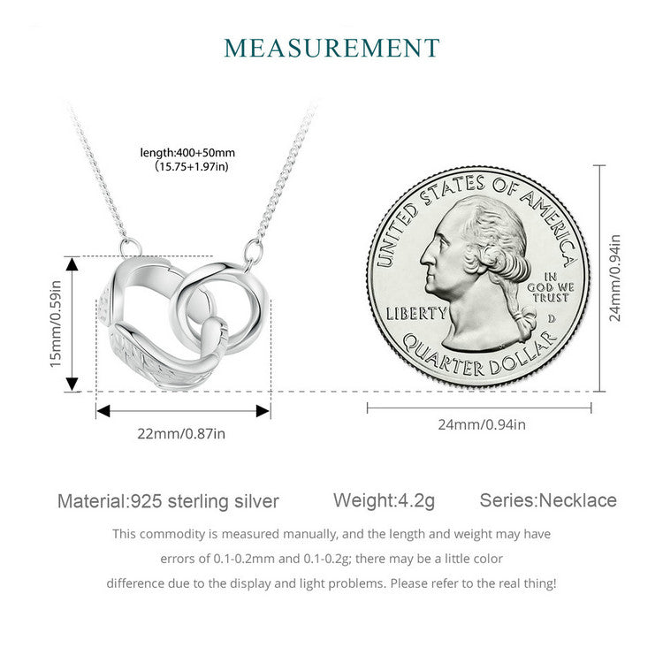 Mobius Double Hoop Necklace