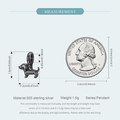Black Dachshund Pendant Charm