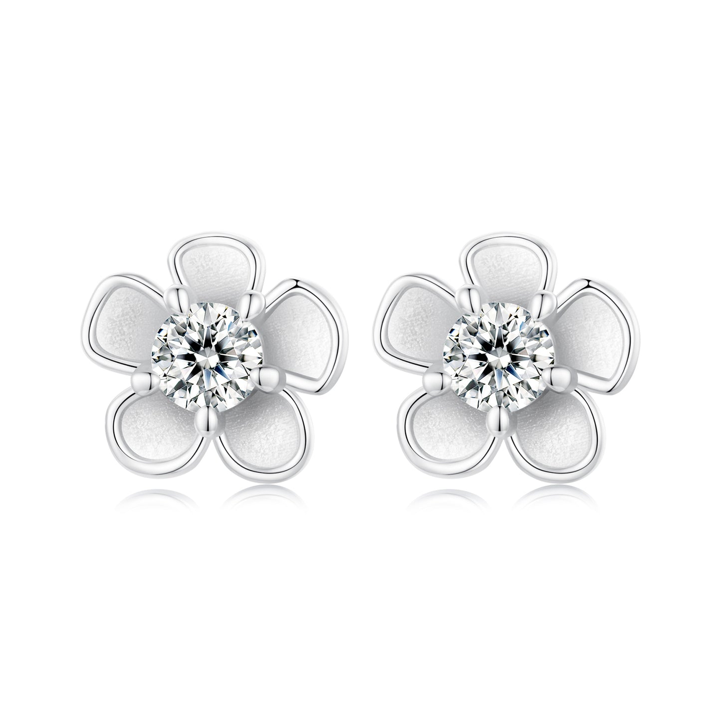 Cherry Blossom 0.1ct Moissanite Studs