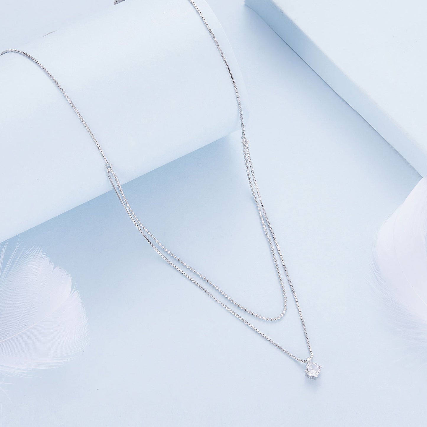 Sparkling Double-Layer Necklace