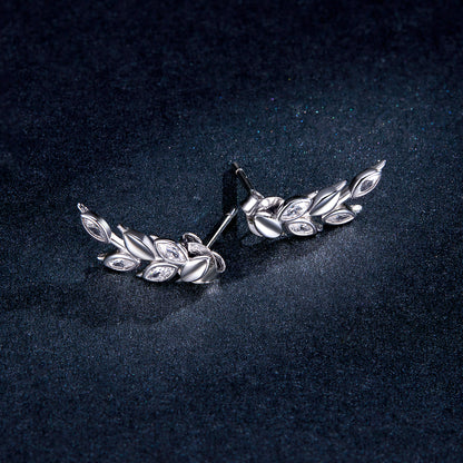 Gleaming Wheat Hoop Earrings