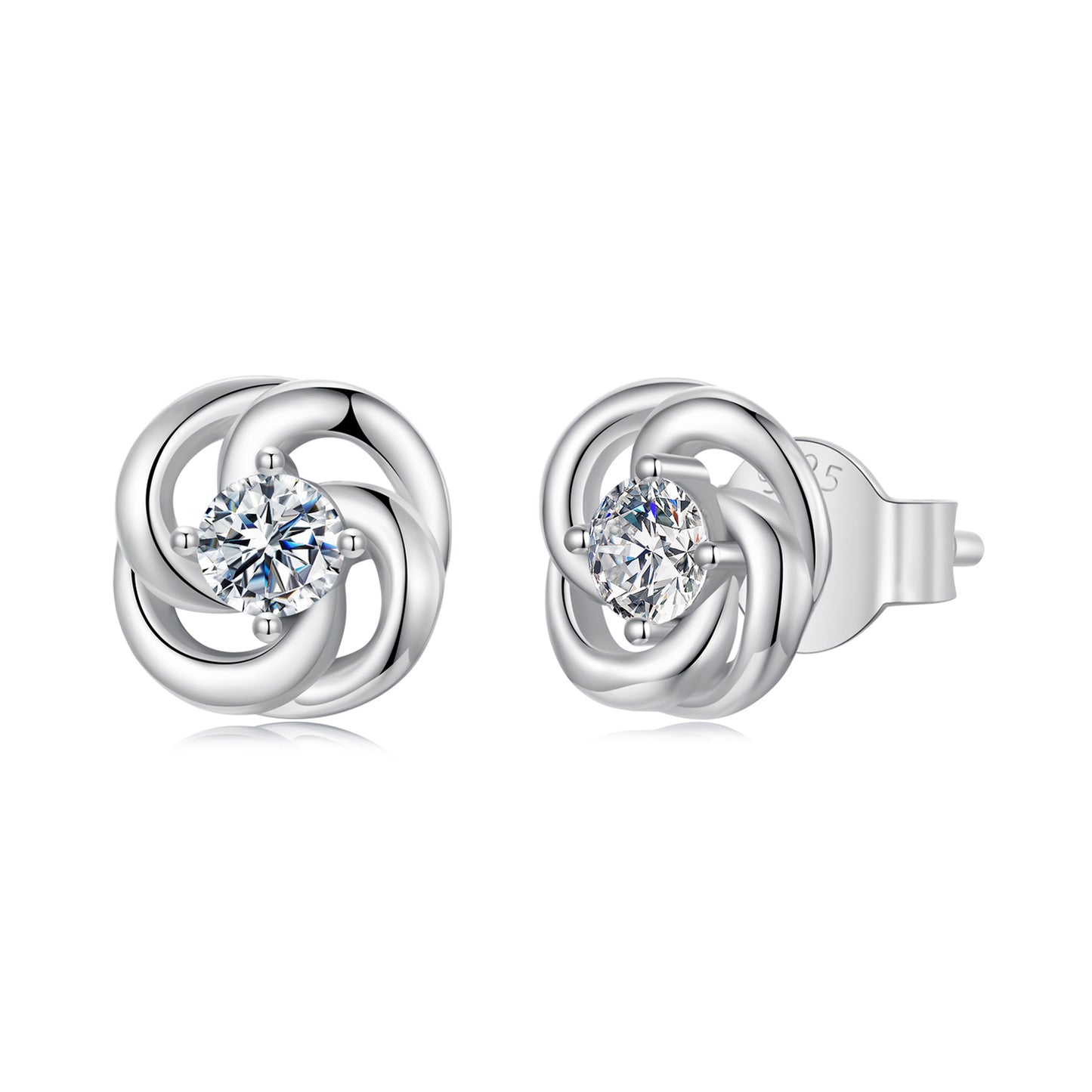 Clover Moissanite Studs