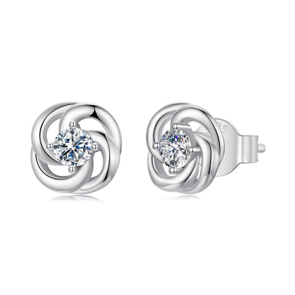 Clover Moissanite Studs
