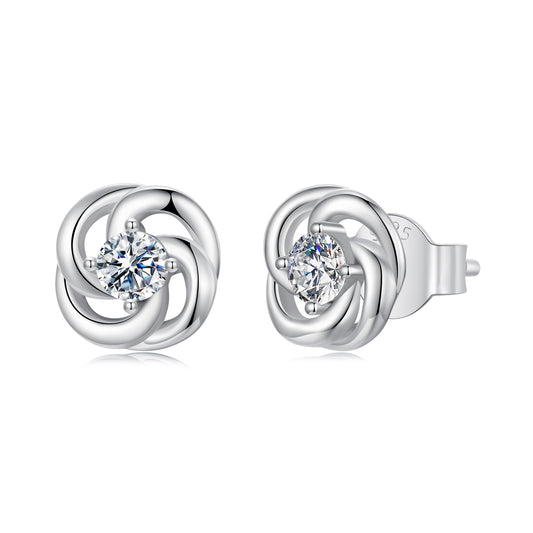 Clover Moissanite Studs