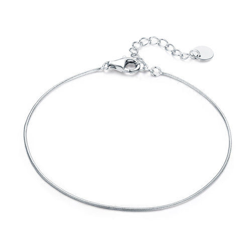 Slim Serpentine Sterling Silver Bracelet