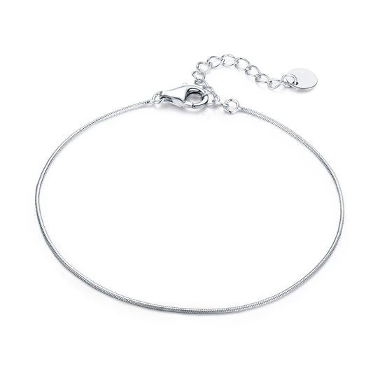 Slim Serpentine Sterling Silver Bracelet