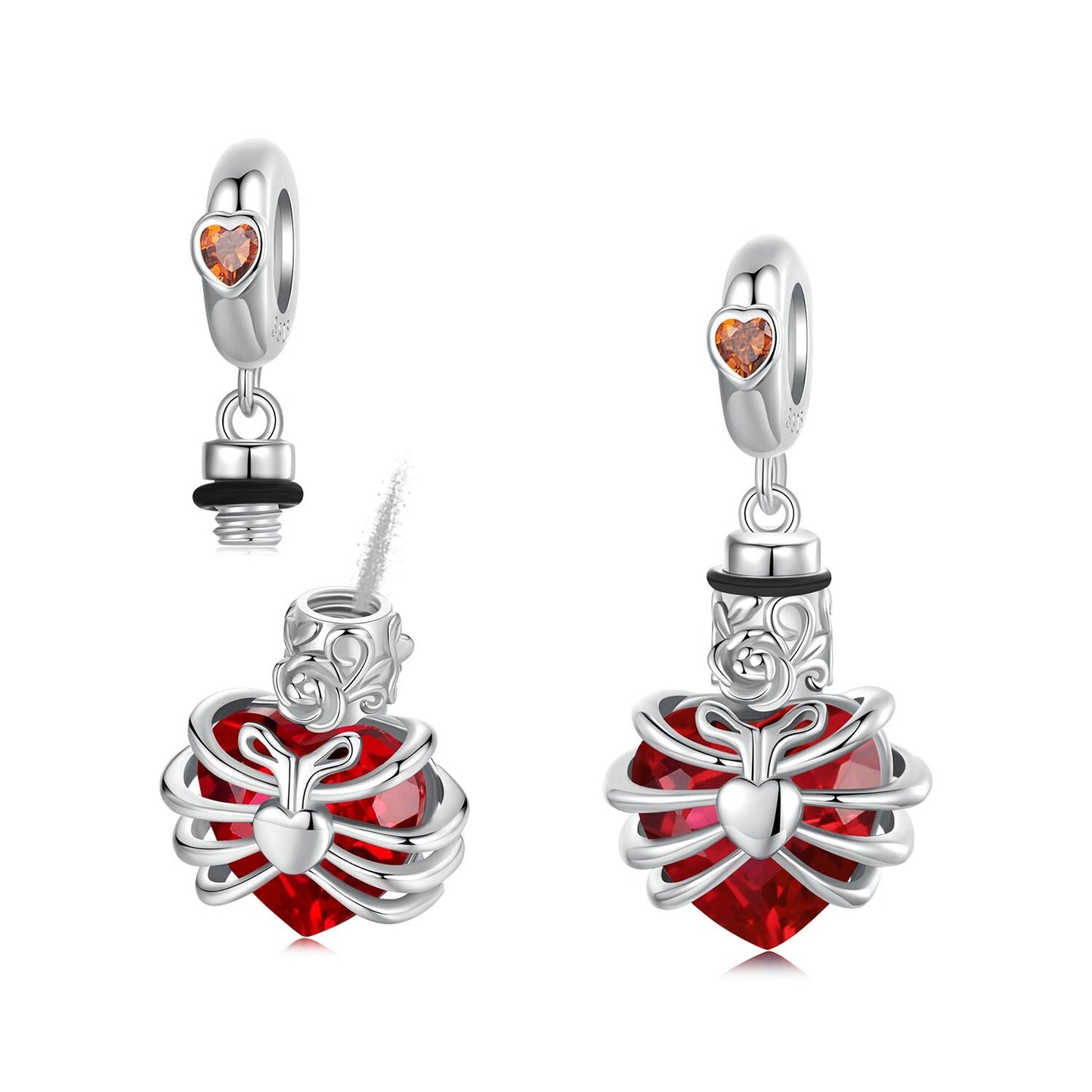 Red Heart Pendant Charm