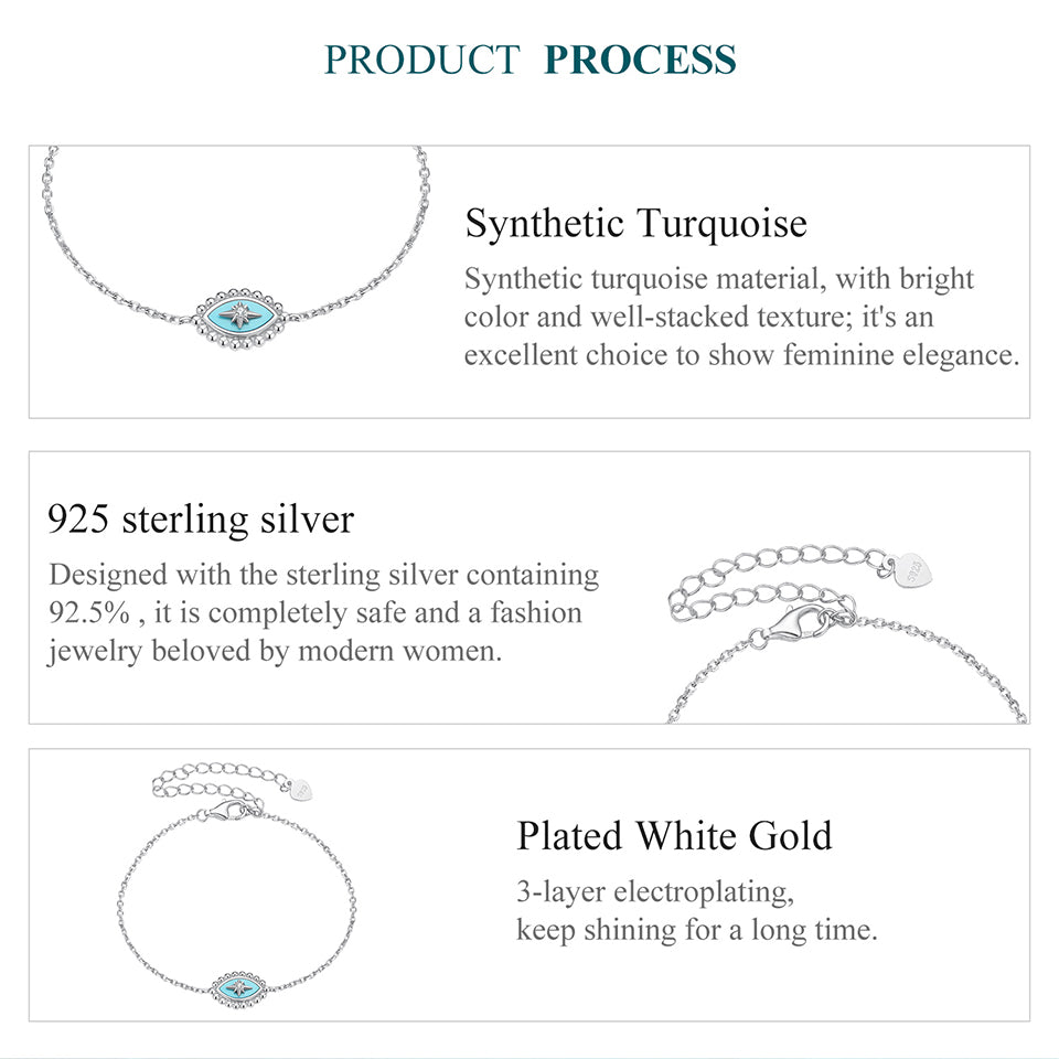 Geometric Evil Eye Bracelet
