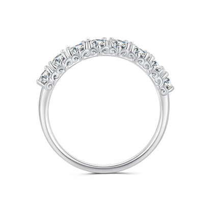 Patterned Moissanite Ring