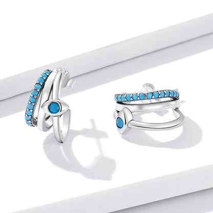 Evil Eye Multi-loop Stud Earrings