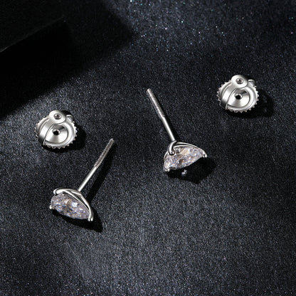Teardrop Moissanite Studs