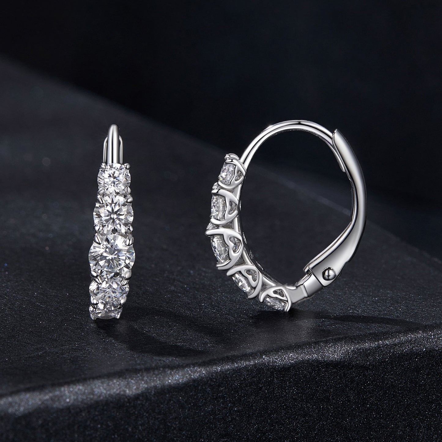 Sparkling Moissanite Spring Ear Climbers