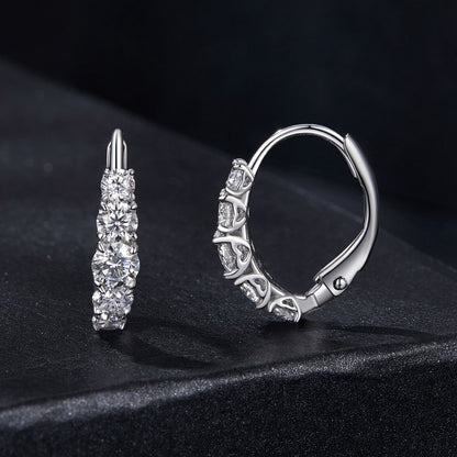 Sparkling Moissanite Spring Ear Climbers