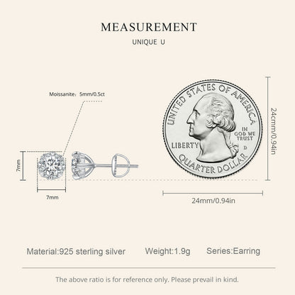 Elegant Moissanite Studs