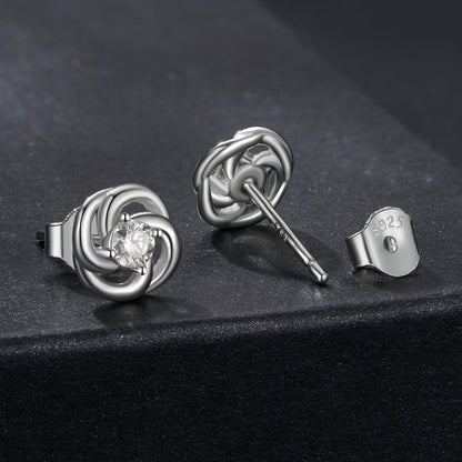 Clover Moissanite Studs