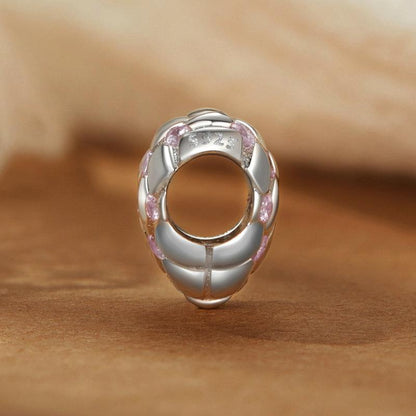 Love Heart Diamond pattern Bead Charm