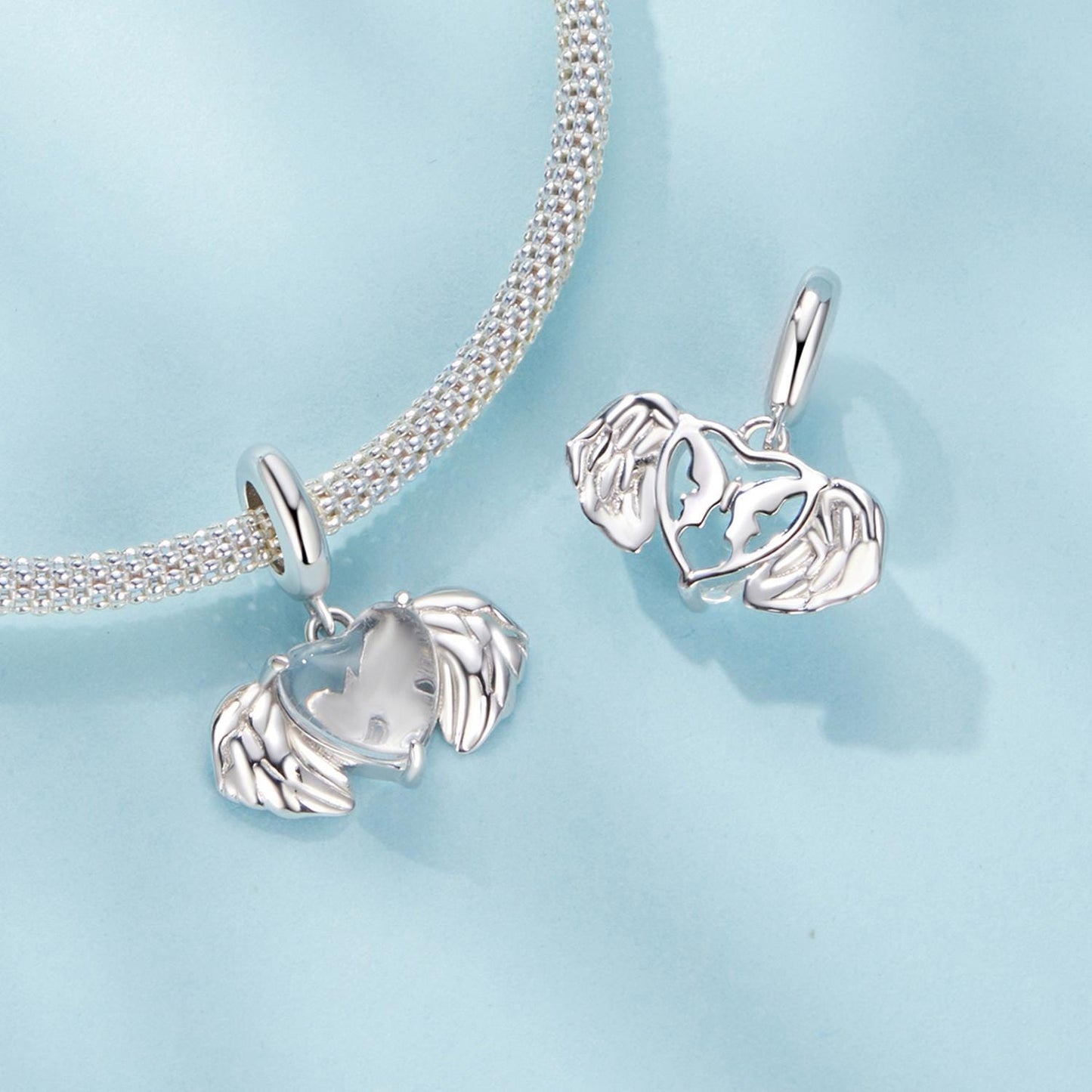Heart Wings Pendant Charm