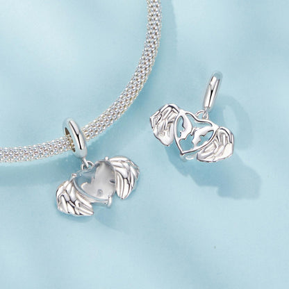 Heart Wings Pendant Charm