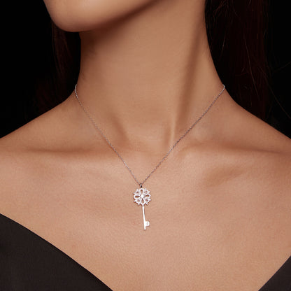 Snowflake Key Necklace