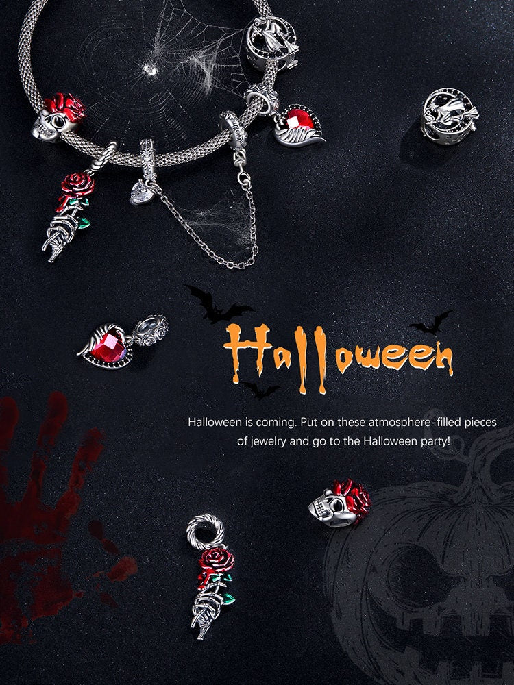 Blood Rose Pendant Charm