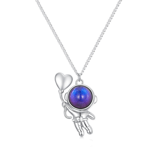Astronaut and Stars Necklace