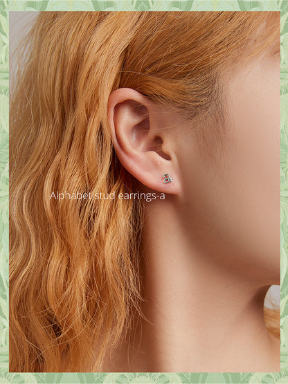Alphabet M Stud Earrings