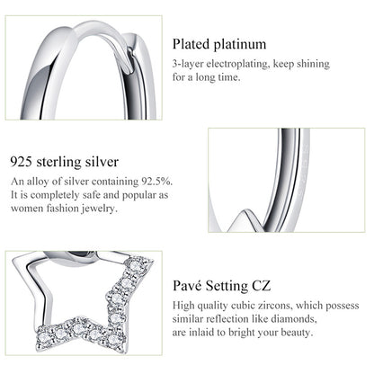 Pentagon Star Clip-On Earrings