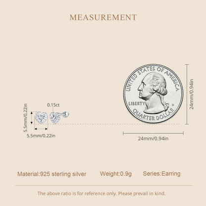 Spiral Ball Moissanite Studs (Heart)