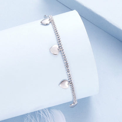 Layered Beaded Heart Bracelet