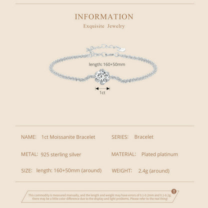 1ct Moissanite Bracelet
