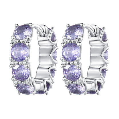 Elegant Zircon Clip-On Earrings