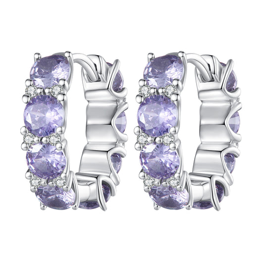 Elegant Zircon Clip-On Earrings