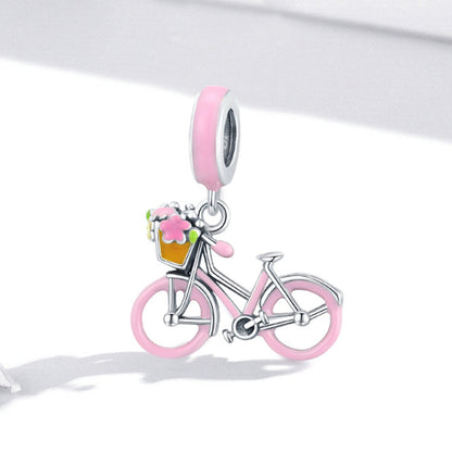 Pink Bicycle Charm