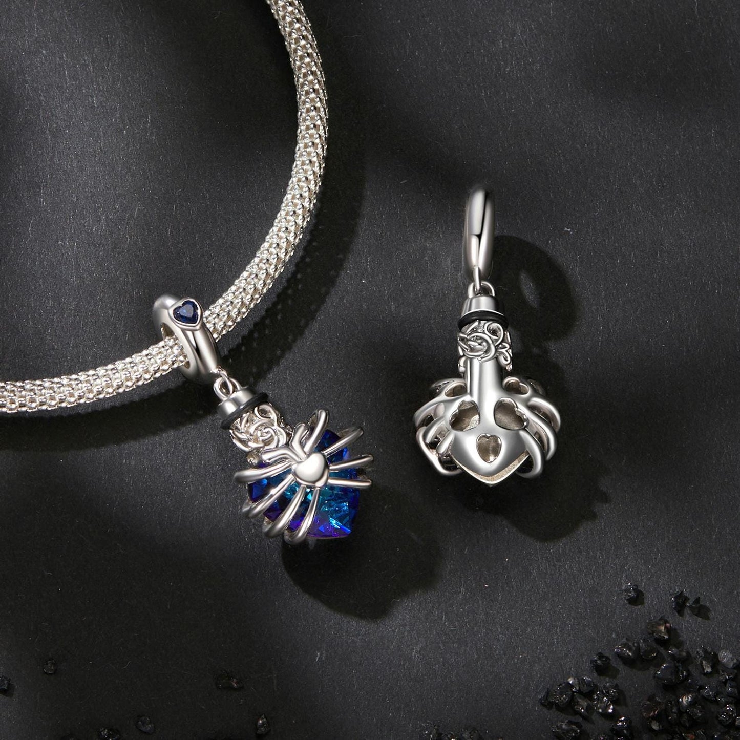 Blue Heart Pendant Charm