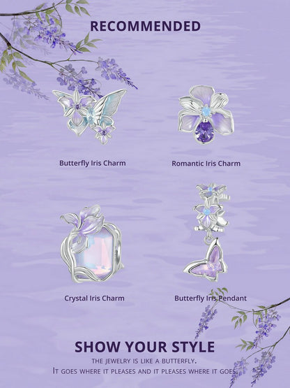 Butterfly Iris Charm