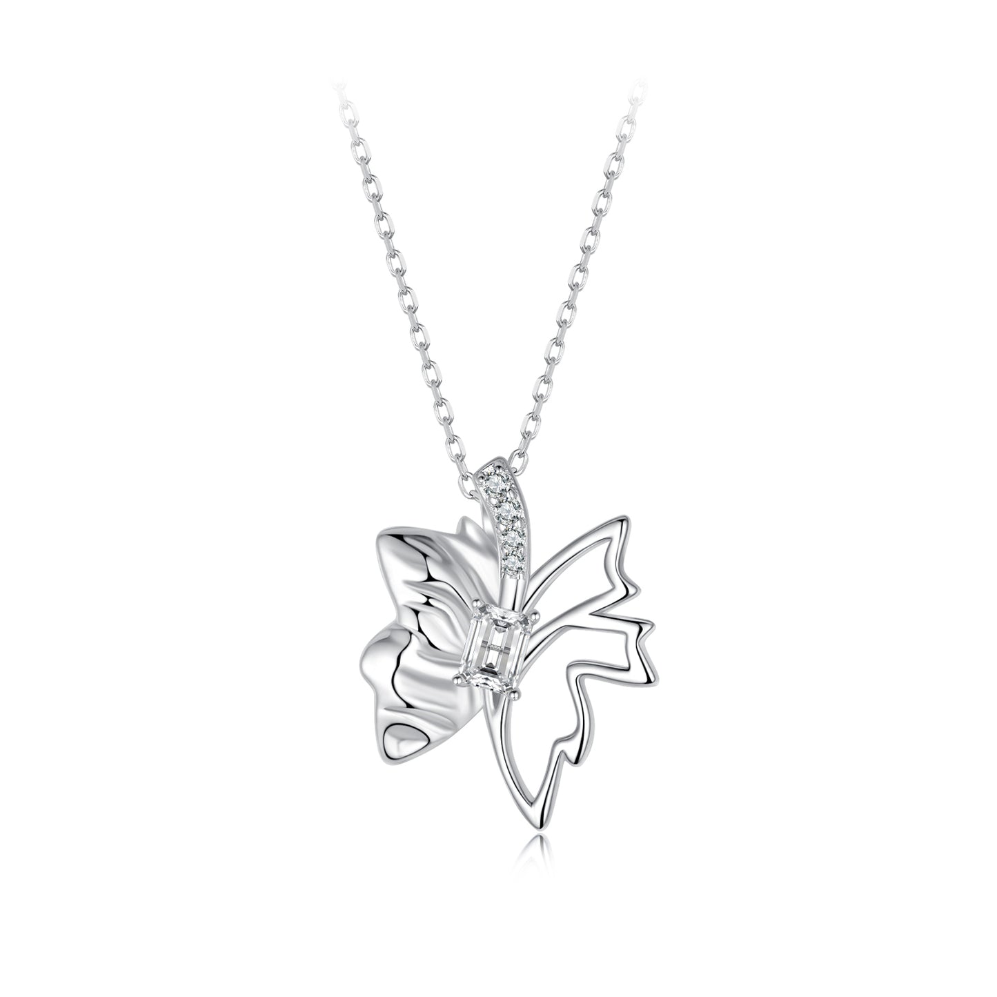 Autumn Leaf Butterfly Necklace