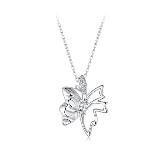 Autumn Leaf Butterfly Necklace