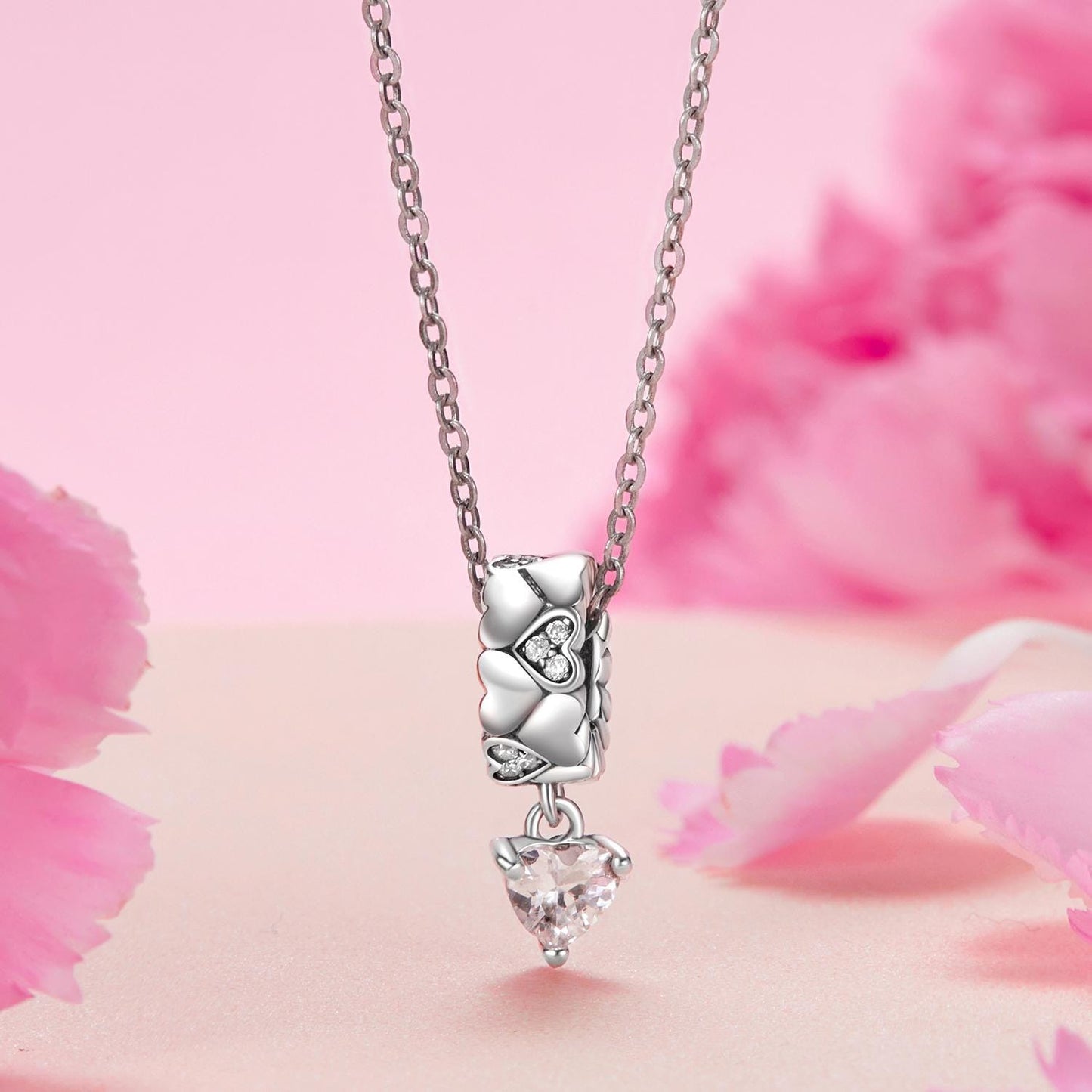 Heart Silicone Stopper Beads Charm