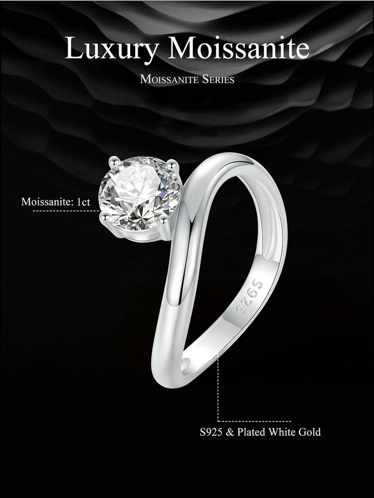 Minimalist 1 Carat Moissanite Ring