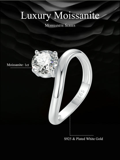Minimalist 1 Carat Moissanite Ring