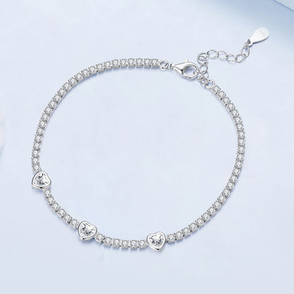 Glittering Heart Bracelet