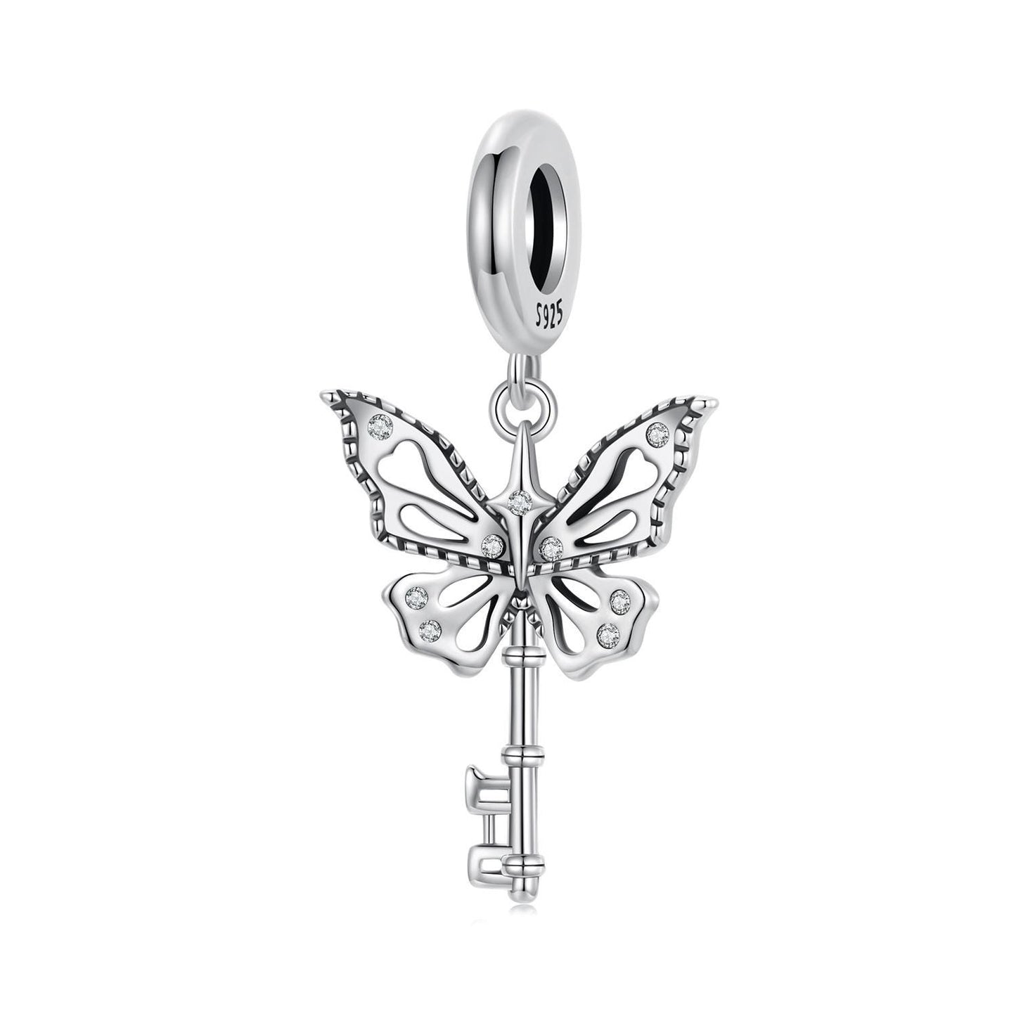 Butterfly Key Pendant Charm