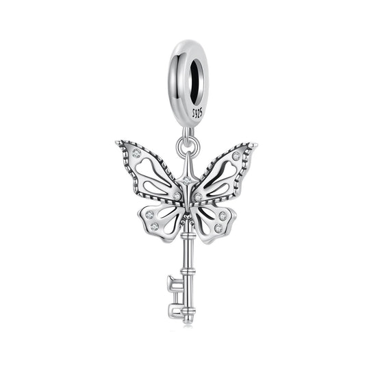 Butterfly Key Pendant Charm